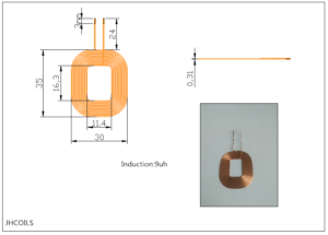 wireless receiver coils design