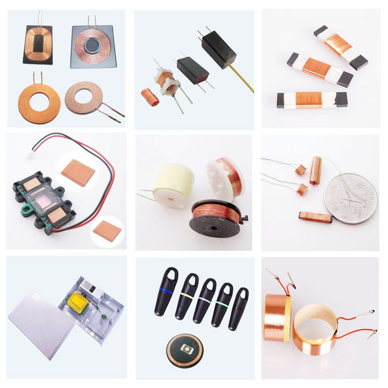 A circuit board showing different functional coils