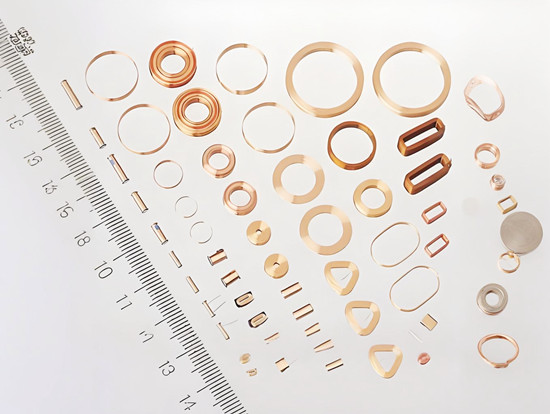 Close-up of a copper antenna coil