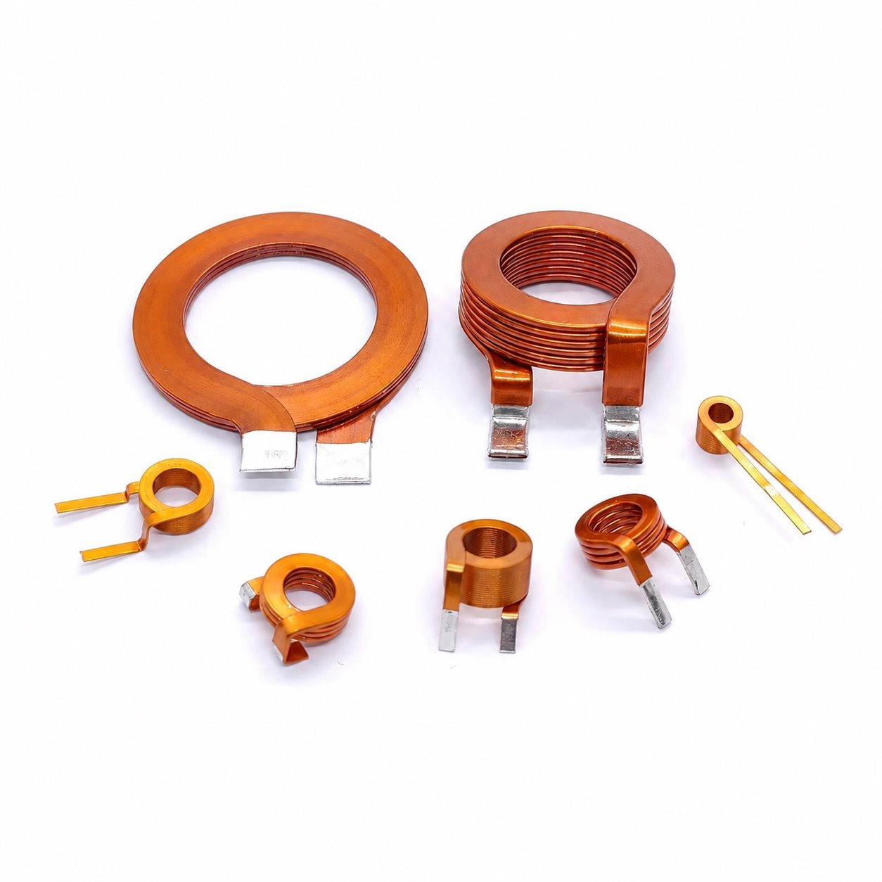 Flat-wire coil examples with rectangular copper conductors