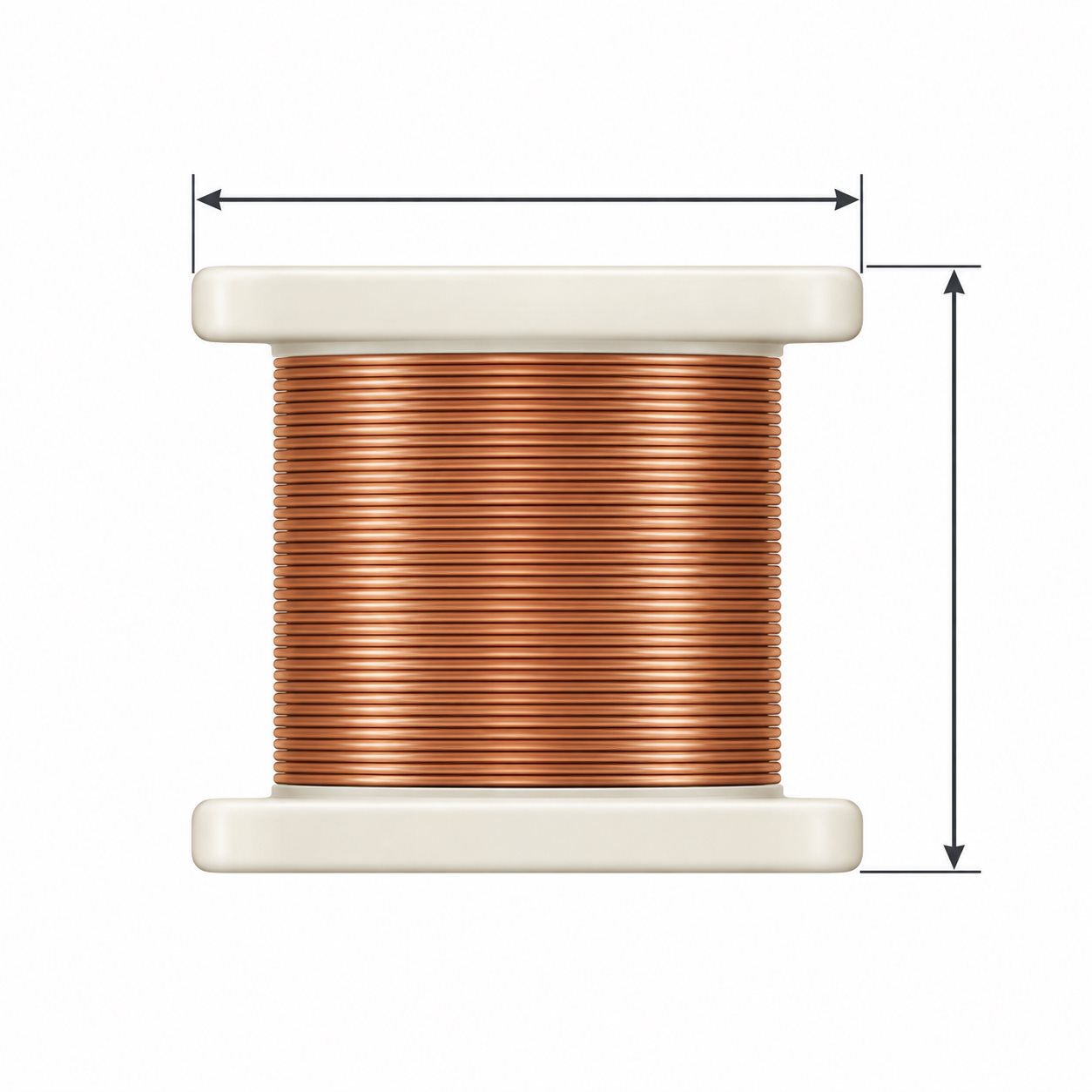 Conceptual illustration of overall coil width and height